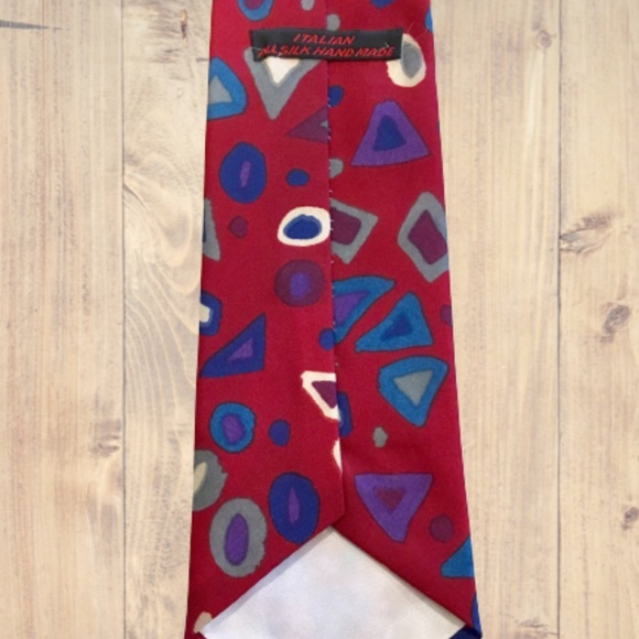 ITALIAN ALL SILK HANDMADE Mens Neck Tie - Picture 4 of 5
